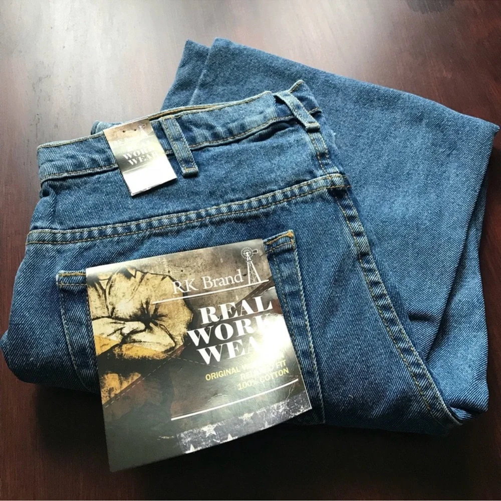 RK BRAND Real Work Wear Rural King Brand 🆕 Jeans 100% Cotton NWT 36x32